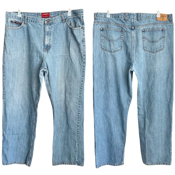 CHAPS Denim Other - CHAPS Denim Jeans Mens Relaxed Fit Straight Leg Light Wash Five Pocket VTG 42X32